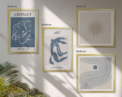 Set of 4 wall art pieces Matisse's stylish abstract patterns