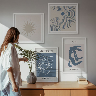 Set of 4 wall art pieces Matisse's stylish abstract patterns