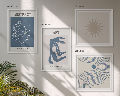 Set of 4 wall art pieces Matisse's stylish abstract patterns