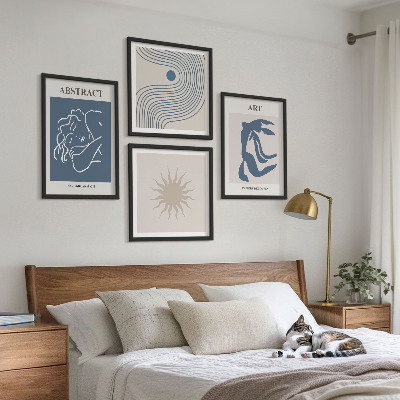 Set of 4 wall art pieces Matisse's stylish abstract patterns