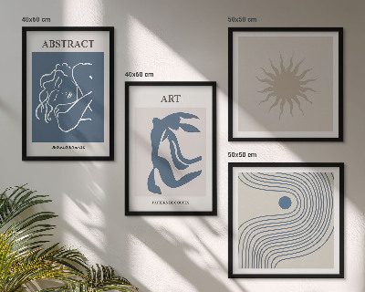 Set of 4 wall art pieces Matisse's stylish abstract patterns