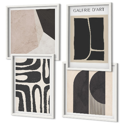 Set of 4 wall art pieces Abstract minimalist posters