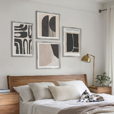 Set of 4 wall art pieces Abstract minimalist posters