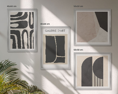 Set of 4 wall art pieces Abstract minimalist posters