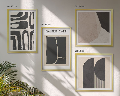 Set of 4 wall art pieces Abstract minimalist posters