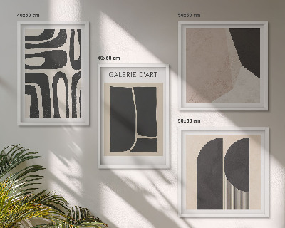 Set of 4 wall art pieces Abstract minimalist posters