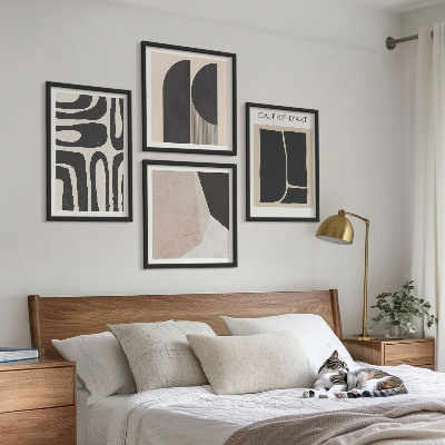 Set of 4 wall art pieces Abstract minimalist posters