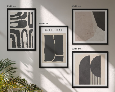 Set of 4 wall art pieces Abstract minimalist posters