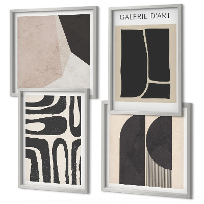 Set of 4 wall art pieces Abstract minimalist posters