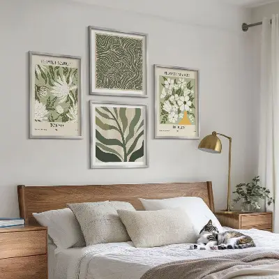 Multi-piece wall decor set boho plant patterns
