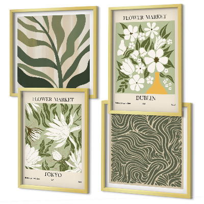 Multi-piece wall decor set Plant patterns boho decorations