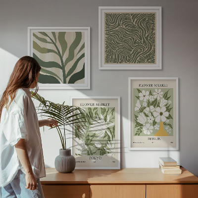 Multi-piece wall decor set Plant patterns boho decorations