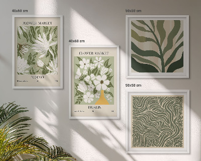 Multi-piece wall decor set Plant patterns boho decorations