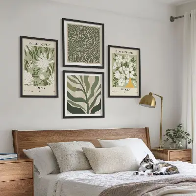 Multi-piece wall decor set boho plant patterns