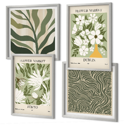 Multi-piece wall decor set Plant patterns boho decorations