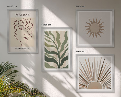 Wall art set Abstract plant patterns