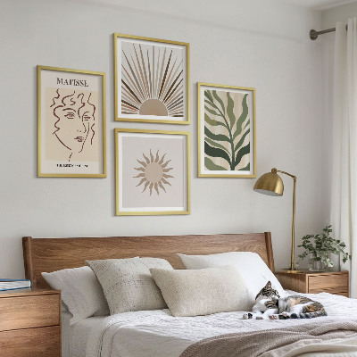 Wall art set Abstract plant patterns