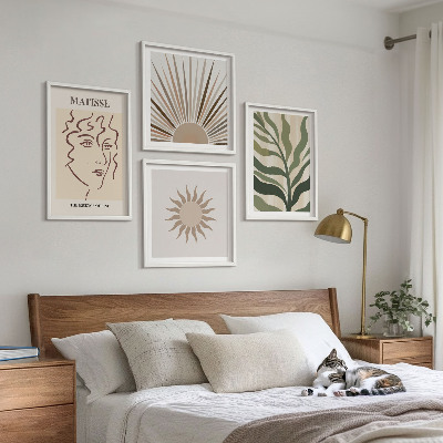 Wall art set Abstract plant patterns
