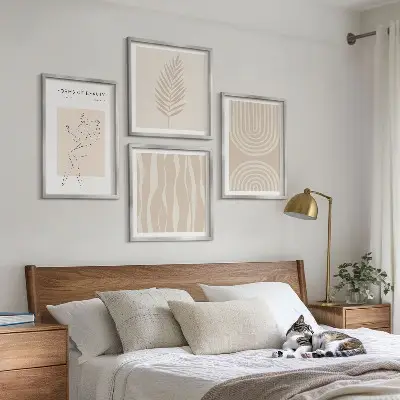 Abstract boho wall decor set multi-piece wall art
