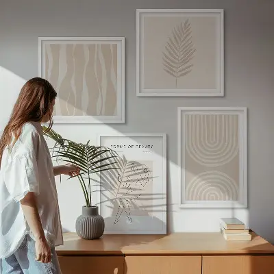 Abstract boho wall decor set multi-piece wall art