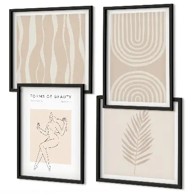 Abstract boho wall decor set multi-piece wall art