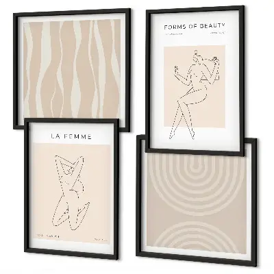Wall art set minimalist forms collection