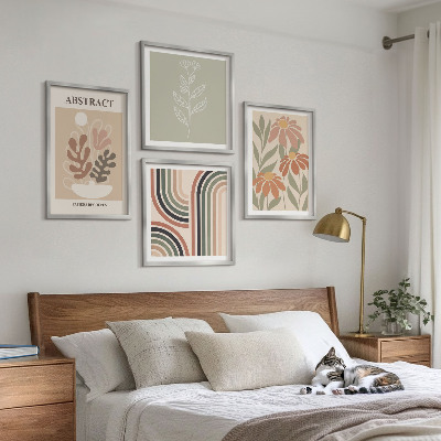 Multi-piece wall decor set Abstract pastel plants