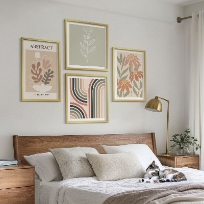 Multi-piece wall decor set Abstract pastel plants