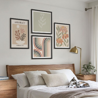 Multi-piece wall decor set Abstract pastel plants