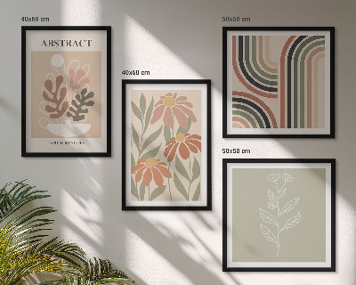 Multi-piece wall decor set Abstract pastel plants