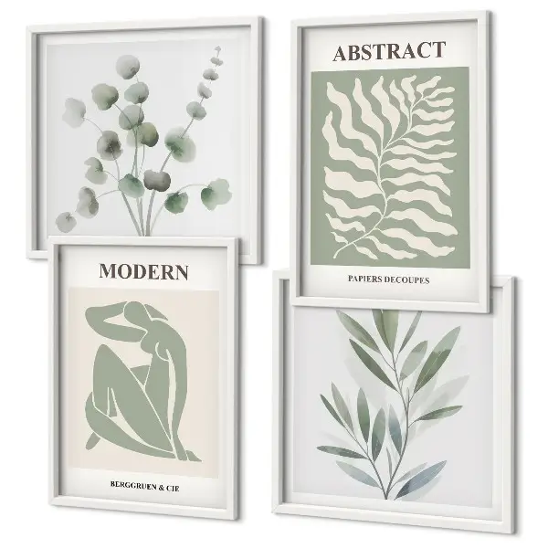 Matisse boho plant wall art set of 4 pieces