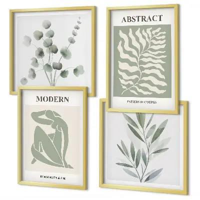 Matisse boho plant wall art set of 4 pieces
