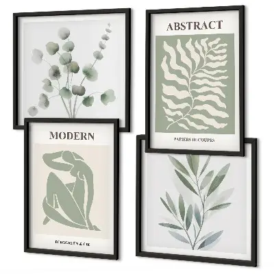 Matisse boho plant wall art set of 4 pieces