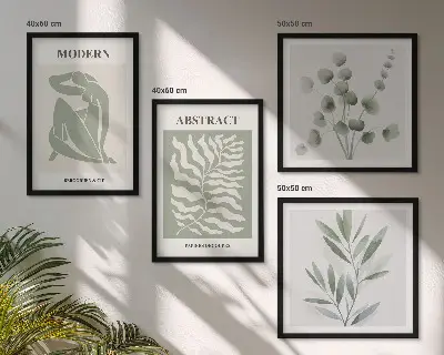 Matisse boho plant wall art set of 4 pieces
