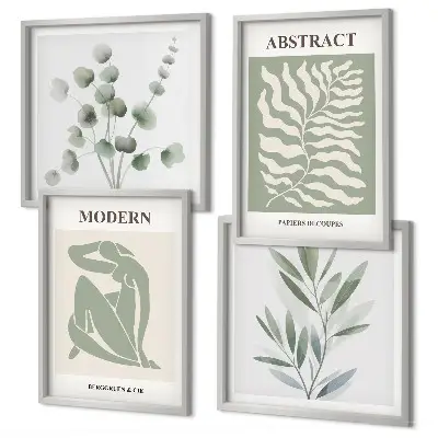 Matisse boho plant wall art set of 4 pieces