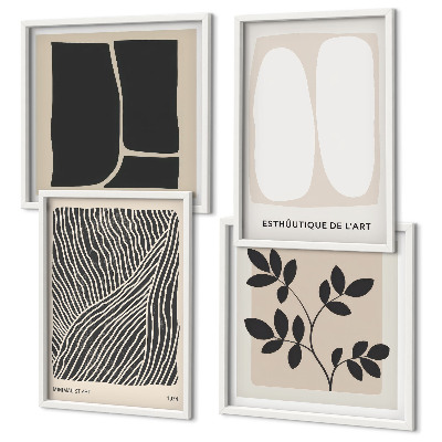 Multi-piece wall decor set Minimalist plant patterns