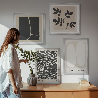 Multi-piece wall decor set Minimalist plant patterns