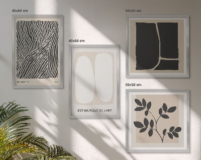Multi-piece wall decor set Minimalist plant patterns