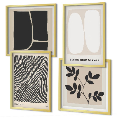 Multi-piece wall decor set Minimalist plant patterns