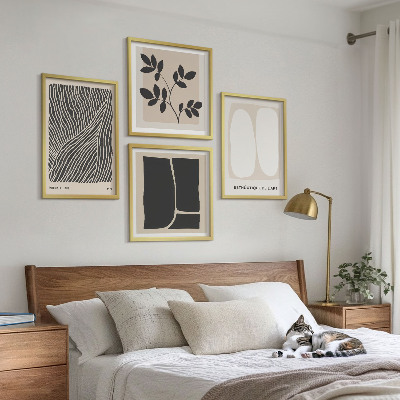 Multi-piece wall decor set Minimalist plant patterns