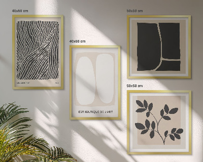 Multi-piece wall decor set Minimalist plant patterns