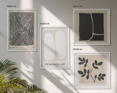 Multi-piece wall decor set Minimalist plant patterns