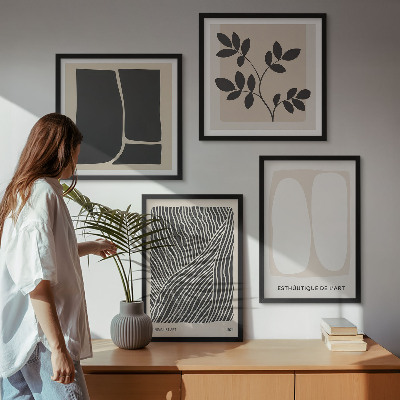Multi-piece wall decor set Minimalist plant patterns