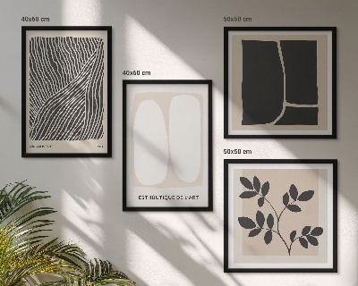 Multi-piece wall decor set Minimalist plant patterns