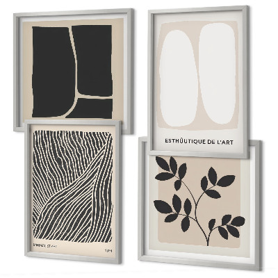 Multi-piece wall decor set Minimalist plant patterns
