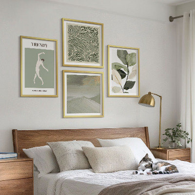 Wall art set Abstract plant patterns