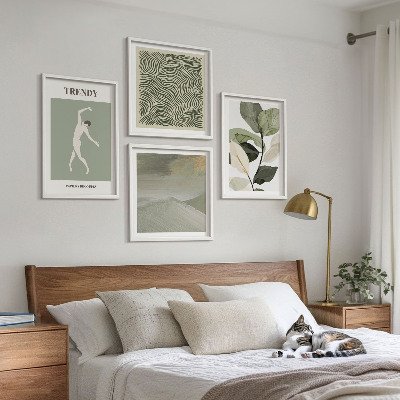 Wall art set Abstract plant patterns