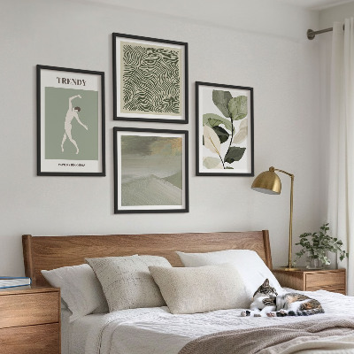 Wall art set Abstract plant patterns