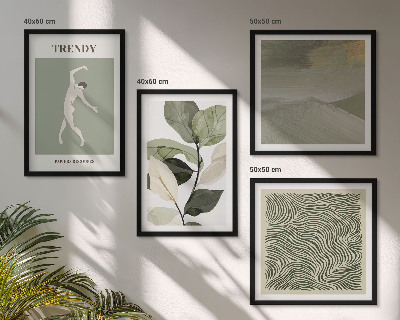 Wall art set Abstract plant patterns