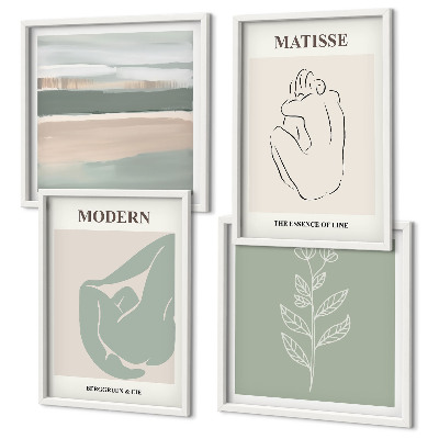 Multi-piece wall decor set Abstract plant shapes